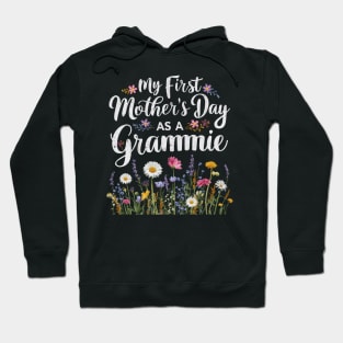 Womens Funny Mothers Day 2024 My first Mother's day as a grammie Hoodie